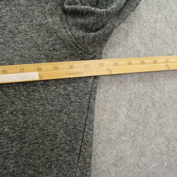 Jared Lang Sweater Mens Large Gray Pullover Knit Crew Neck Elbow Patches - Picture 10 of 13